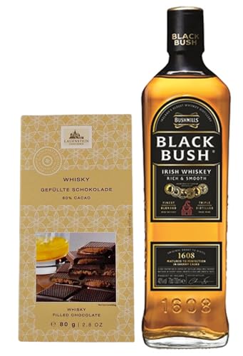 Bushmills Black Bush irischer Whiskey + 1 Tafel Whisky Schokolade von H-BO