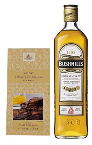 Bushmills Original irischer Whiskey + 1 Tafel Whisky Schokolade von H-BO