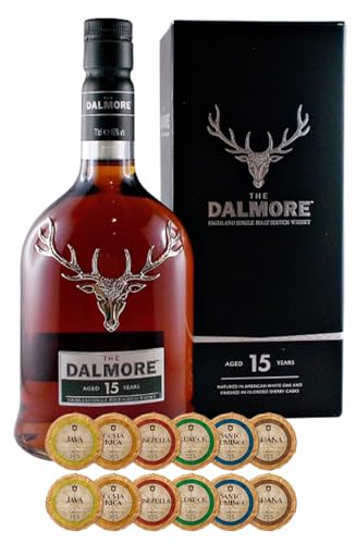 Dalmore 15 Jahre Single Malt Whisky + 12 Edelschokoladen in 6 Sorten von H-BO