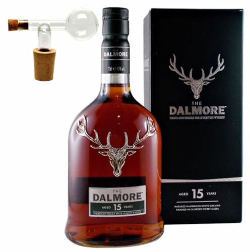 Dalmore 15 Jahre scotch Single Malt Whisky + Glaskugelportionierer zum feinen Dosieren von H-BO