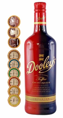 Dooleys Toffee Likör + 9 Edelschokoladen in 9 Geschmacksvariationen von H-BO