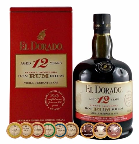 El Dorado 12 Jahre Rum Eldorado + 9 DreiMeister Edelschokoladen in 9 Sorten von H-BO