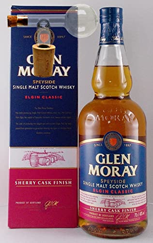 Glen Moray sherry cask Single Malt Whisky + Glaskugelportionierer zum feinen Dosieren von H-BO