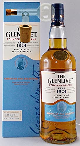 Glenlivet Founders Reserve Single Malt Whisky + Glaskugelportionierer zum feinen Dosieren von H-BO