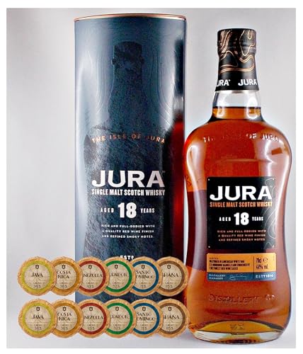 Jura 18 Jahre Single Malt Whisky + 12 Edelschokoladen in 6 Sorten von H-BO