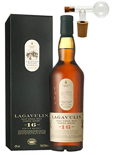 Lagavulin 16 Jahre Islay Single Malt Whisky + 1 Glaskugelportionierer zum feinen Dosieren von H-BO
