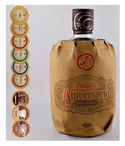 Pampero Aniversario Reserva Exclusiva Rum + 9 Edelschokoladen in 9 Geschmacksvariationen von H-BO