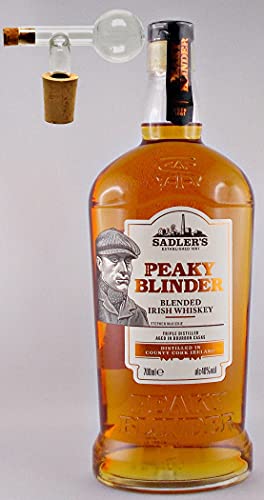 Peaky Blinder Bourbon Cask irischer Whiskey + 1 Glaskugelportionierer zum feinen Dosieren von H-BO