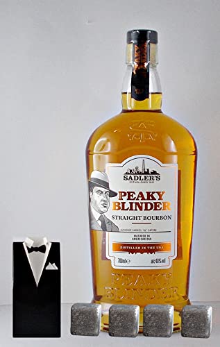 Peaky Blinder Bourbon Whiskey + 4 Kühlsteine im Smoking von H-BO