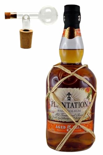 Plantation 5 Jahre Barbados Rum + Glaskugelportionierer zum feinen Dosieren von H-BO