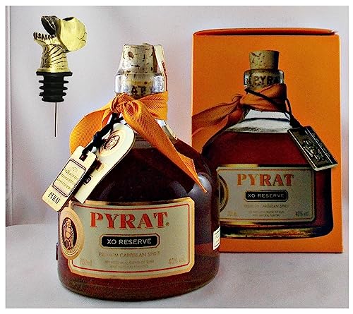 Pyrat Rum XO Reserve + 1 Ausgießer Totenkopf mit Zinklegierung von H-BO