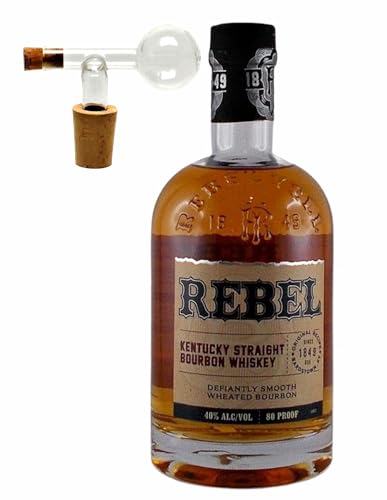 Rebel Yell Kentucky Straight Bourbon Whiskey + 1 Glaskugelportionierer zum feinen Dosieren von H-BO