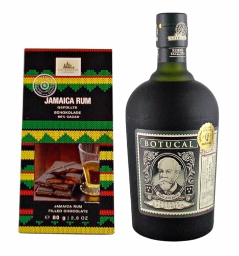 Ron Botucal Reserva Rum + 1 Tafel gefüllte Schokolade mit Jamaica Rum von H-BO