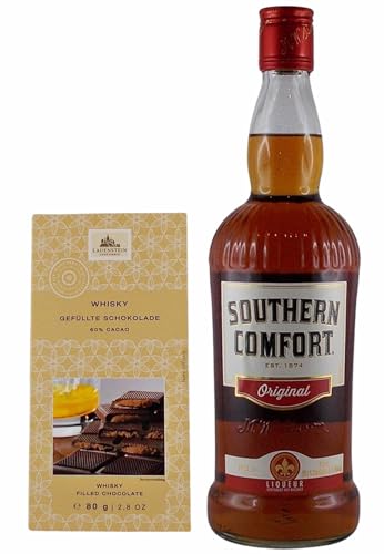 Southern Comfort Whiskeylikör + 1 Tafel gefüllte Schokolade mit Whisky von H-BO