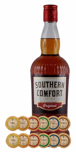 Southern Comfort Whiskeylikör + 12 Edelschokoladen in 6 Variationen von H-BO