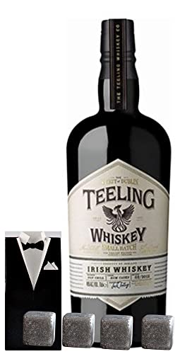 Teeling small batch Rum Cask Finish irischer Whiskey + 4 Whisky Kühlsteine im Smoking von H-BO