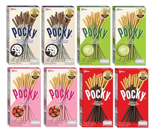 Glica Pocky Sticks 8er Mix (4x2 Päckchen insg. ca 338g) von H-O