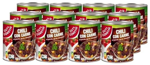 Gut & Günstig Chili con Carne mit gegartem Schweinefleisch 12x800g von H-O