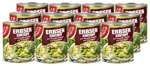 Gut & Günstig Erbseneintopf mit Kassler-Schulter und Rauchspeck 12x800g von H-O