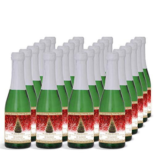 Weihnachtssekt Halbtrocken Sekt 11% 24-0,2 l Piccolo Flaschen von H-O