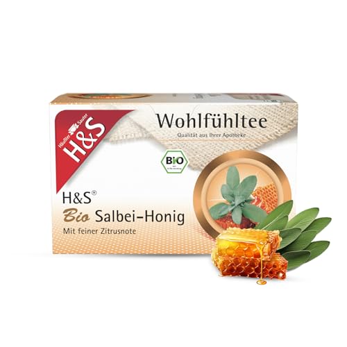 H&S Bio Salbei-Honig Tee: Sanft zitronig, süß-honigartige Teemischung, 20 x 2,0 g von H & S