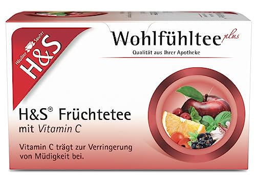 H&S Früchtetee mit Vitamin C: Erfrischend-aromatische Frucht-Teemischung, 20 x 2,7 g von H & S