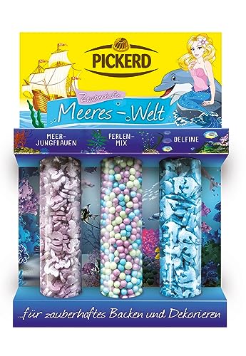 Pickerd Sea World Mermaid Mix Bunte Streusel, Perlen, Delfine, Meerjungfrauen 70 g von Pickerd