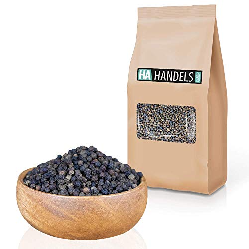 Pfefferkörner schwarz ganz ungeschwefelt naturbelassen unbehandelt scharf getrocknet zum Mahlen vegan für Mühle wiederverschließbare Verpackung1kg -5kg (2,5kg) von HA Handels GmbH