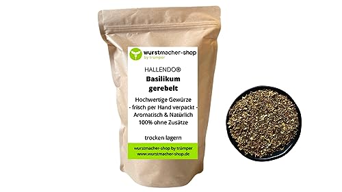 Basilikum gerebelt - 200g Spitzenqualität Basilikum getrocknet unbehandelt | wurstmacher-shop by trümper HALLENDO® von HALLENDO