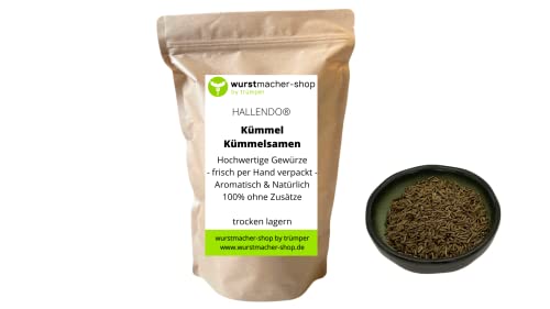 Kümmel ganz Kümmelsaat Kümmelsamen - 1 kg Kümmel zweijährig Spitzenqualität | wurstmacher-shop by trümper HALLENDO® von HALLENDO