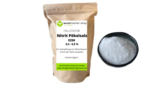 Nitritpökelsalz Pökelsalz 1 kg - 0,4 - 0,5% E250 zur Herstellung von Fleischwaren wurstmacher-shop by trümper Hallendo® von HALLENDO