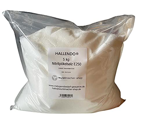 Pökelsalz Nitritpökelsalz 5 kg - 0,4 - 0,5% Nitritsalz E250 | HALLENDO® von HALLENDO