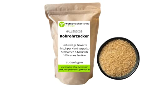 Rohrohrzucker Spitzenqualität aus Mauritius - 1 kg Brauner Rohrzucker | wurstmacher-shop by HALLENDO® von HALLENDO