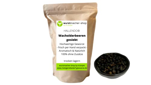 Wacholderbeeren 250g - Wacholder gesiebt und getrocknet Spitzenqualität 1A | wurstmacher-shop by trümper HALLENDO® von HALLENDO