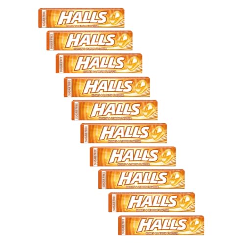 Halls | Erfrischende Bonbons ohne Zucker | Halls Honig Zitrone Bonbons Honig Zitronengeschmack - 10 Sticks (320 g) von HALLS