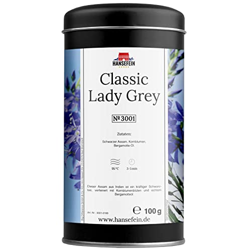 Hansefein Classic Lady Grey Schwarzer Tee 100g in Aromadose von HANSEFEIN