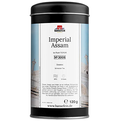 Hansefein Imperial Assam Schwarzer Tee 1st Flush TGFOP1 120g in Aromadose von HANSEFEIN