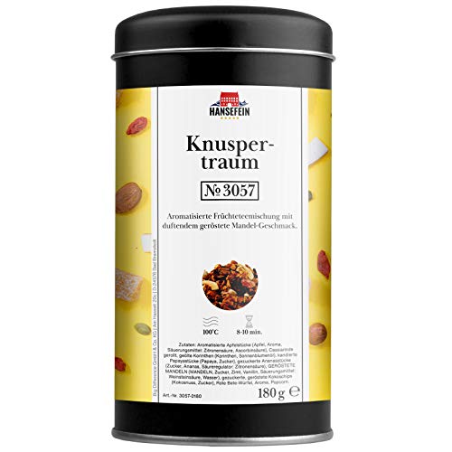 Hansefein Knuspertraum aromatisierte Früchteteemischung 180g in Aromadose von HANSEFEIN