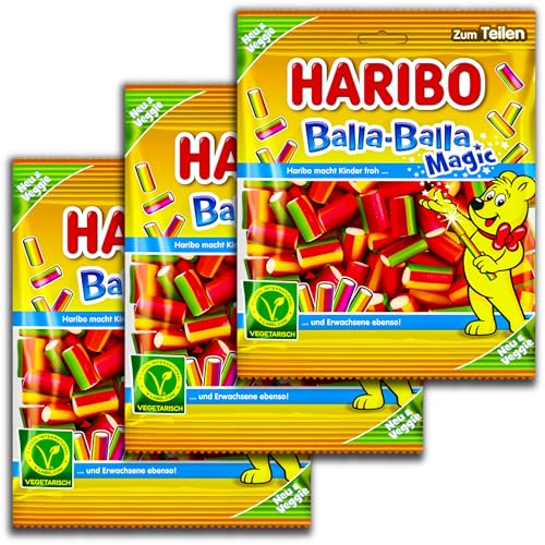 3 er Pack Haribo Balla Balla Magic 3 x 160 g Veggie von HARIBO