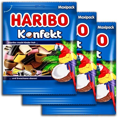 3 er Pack Haribo Konfekt XXL 3 x 500 g Lakritzkonfekt von HARIBO