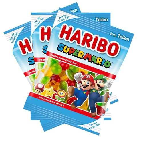 3 er Pack Haribo Super Mario Special Edition Fruchtgummi mit Schaumzucker 3 x 175g von HARIBO