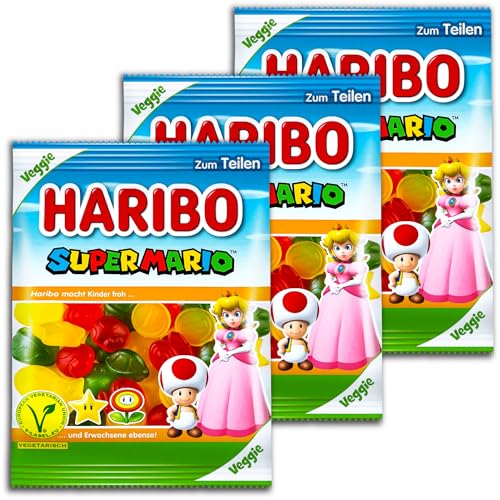 3 er Pack Haribo Super Mario veggie 3 x 175g von HARIBO