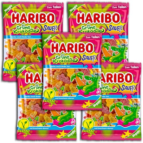 5 er Pack Haribo Grüne Krokodile Sauer 5 x 175 g von HARIBO