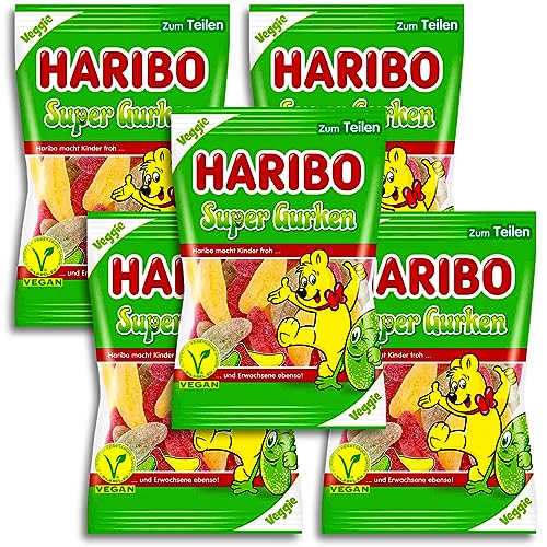 5 er Pack Haribo Super Gurken vegan 5 x 175g von HARIBO