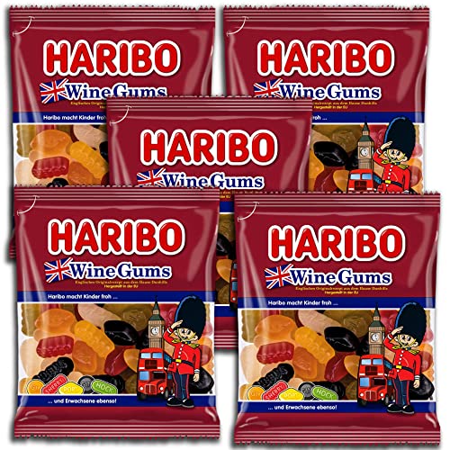 5 er Pack Haribo Wine Gums 175g von HARIBO