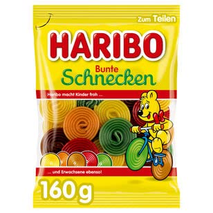 HARIBO Bunte Schnecken, 18er Pack (18 x 160g) von HARIBO