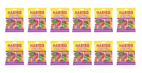 HARIBO Jelly Babies, mit super saftigen Aromen, 140 g (12 Stück) von HARIBO