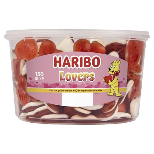 HARIBO- Liebesherzen-Schaugummi/Fruchtgummi-Herzen-1 Box mit 150 Stück von HARIBO