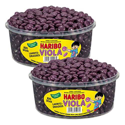 Haribo Viola 2 x 820 Stück in Runddose je 1148g von HARIBO