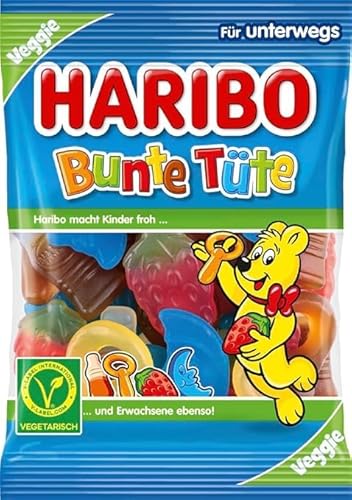 Haribo Bunte Tüte 100g im 26er Vorratspack - die beliebtesten Fruchtgummi-Klassiker (26 x 100g) von HARIBO